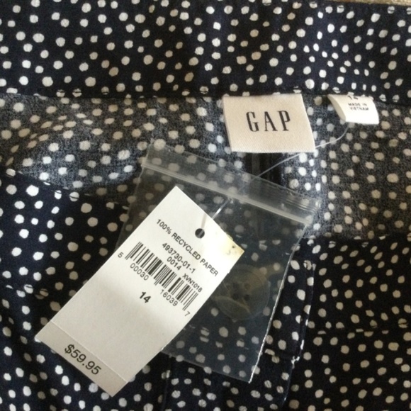 Gap polka dot black maxi slip button front skirt. NWT size 14 - Picture 5 of 6